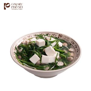 Canh Hẹ Nấm Với Đậu Hủ Non