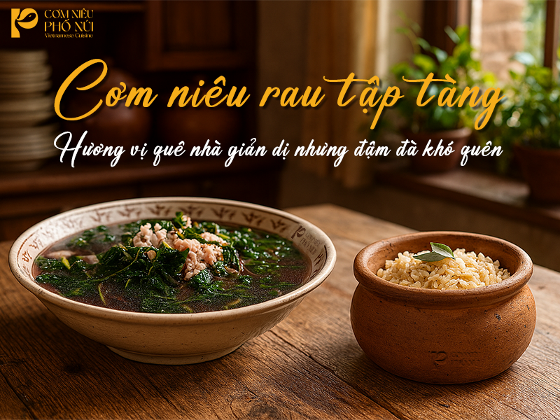 cơm niêu rau tập tàng